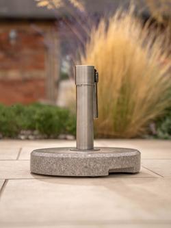 KETTLER Granite Round Parasol Base, 15kg, Light Granite - view 2, Light Granite