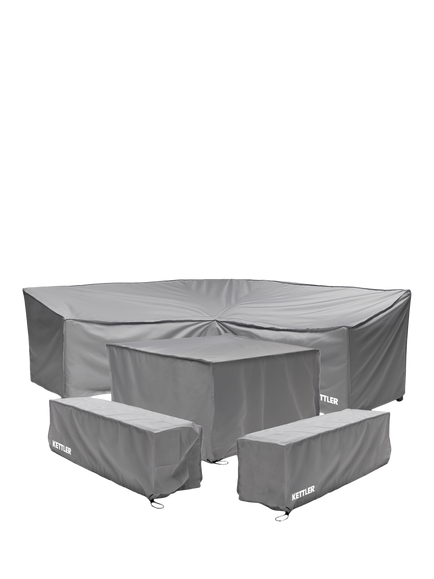 KETTLER Foxley Square Corner Dining Set Garden Furniture Covers, 