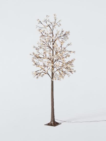 John Lewis Indoor/Outdoor Pre-lit Gypsophila Tree, 6ft, Brown