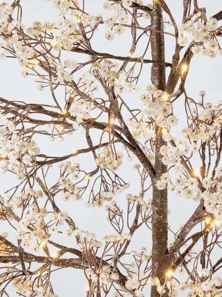 John Lewis Indoor/Outdoor Pre-lit Gypsophila Tree, 6ft - view 2, Brown