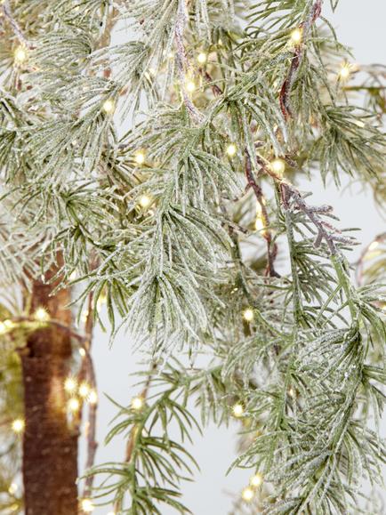 John Lewis Indoor/Outdoor Pre-lit Twig Tree, 6ft - view 2, Brown