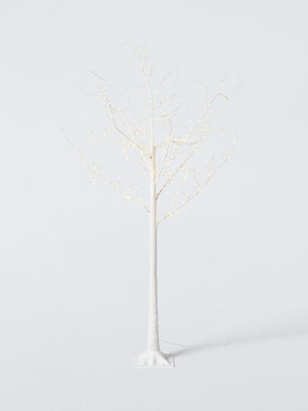 John Lewis Indoor/Outdoor Pre-lit Twig Tree, 7ft, White