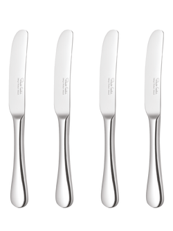 Robert Welch Radford Bright Stainless Steel Butter Knives, Set of 4, Silver