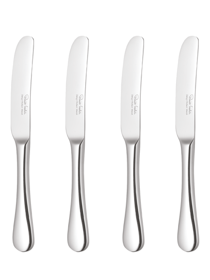 Robert Welch Radford Bright Stainless Steel Butter Knives, Set of 4, Silver