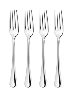 Robert Welch Radford Bright Stainless Steel Table Forks, Set of 4, Silver
