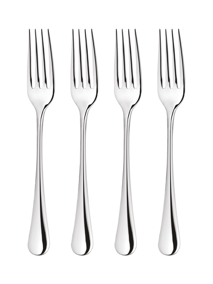 Robert Welch Radford Bright Stainless Steel Table Forks, Set of 4, Silver