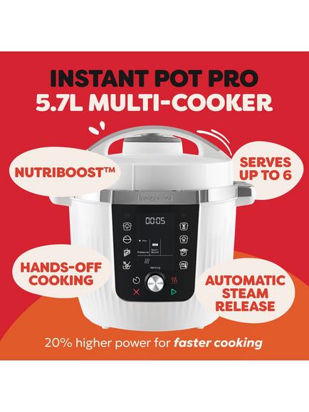 Instant Pot Pro Wi-Fi Enabled Multi Cooker, 5.7L, Coconut White - view 2, Coconut White