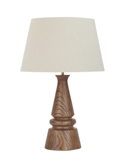 Neptune Mason Wood Base Table Lamp, Nut Brown, Nut Brown
