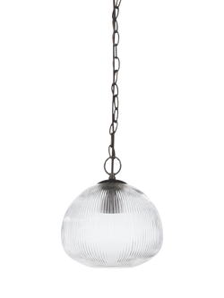Neptune Malton Glass Pendant Ceiling Light, Bronze, Bronze
