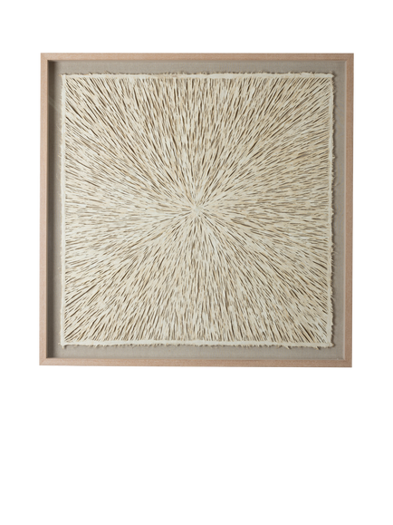 Neptune Overton Square Paper Framed Wall Art, 120 x 120cm, Natural Beige, Natural Beige