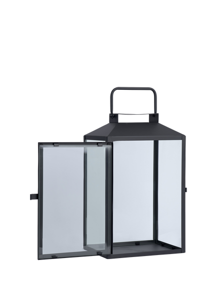 Neptune Browning Lantern Candle Holder, Black - view 2, Black