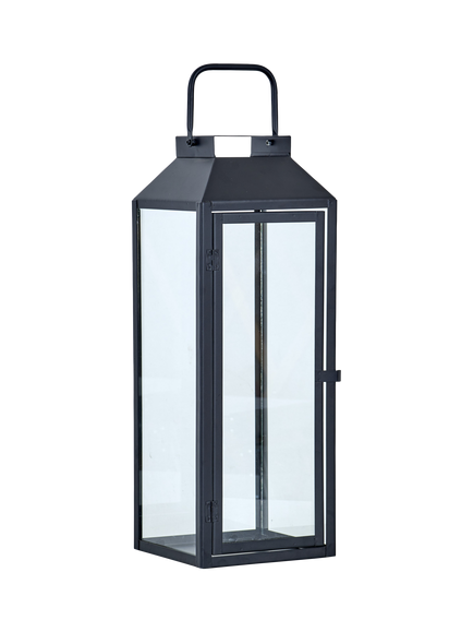 Neptune Browning Lantern Candle Holder, Black, Black