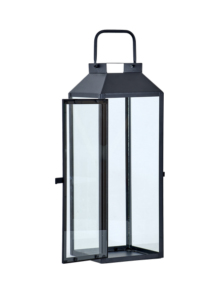 Neptune Browning Lantern Candle Holder, Black - view 2, Black