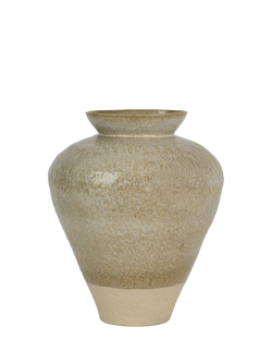 Neptune Verwood Stoneware Urn Vase, H23cm, Beige, Beige