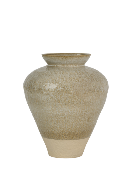 Neptune Verwood Stoneware Urn Vase, H23cm, Beige, Beige