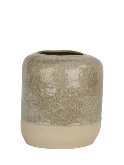 Neptune Verwood Stoneware Vase, H28cm, Beige, Beige