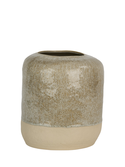 Neptune Verwood Stoneware Vase, H28cm, Beige, Beige