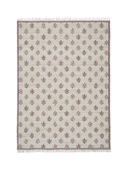 Neptune Rona Floral Jute Blend Rug, Burnt Sienna, L300 x W200 cm, Burnt Sienna