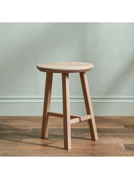 Neptune Northwich Round Stool, Natural Oak - view 2, Natural Oak