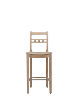 Neptune Suffolk High Back Bar Stool, Seasoned Oak, Seasoned Oak