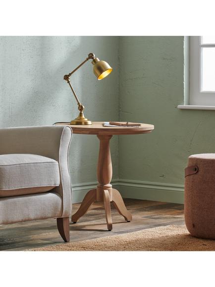 Neptune Henley 60cm Round Side Table, Oak - view 2, Oak