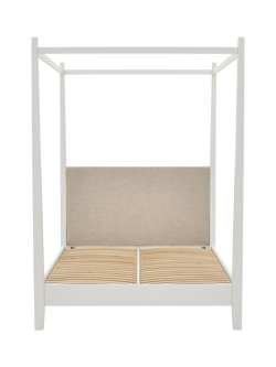 Neptune Wardley Painted Wood Four Poster Bed Frame, Super King Size, Linara Natural, Linara Natural