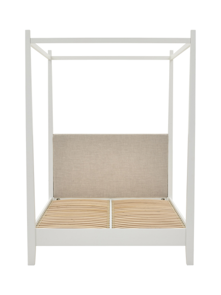 Neptune Wardley Painted Wood Four Poster Bed Frame, Super King Size, Linara Natural, Linara Natural