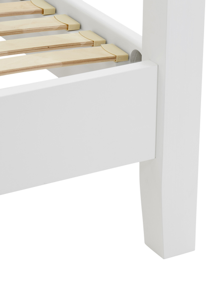 Neptune Wardley Painted Wood Four Poster Bed Frame, King Size, Linara Natural - view 2, Linara Natural