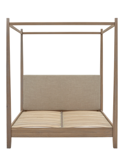 Neptune Wardley Wood Four Poster Bed Frame, Super King Size, Linara Natural, Linara Natural