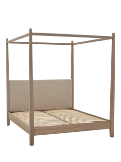Neptune Wardley Wood Four Poster Bed Frame, Super King Size, Linara Natural - view 2, Linara Natural