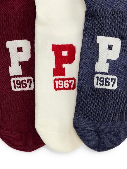 Ralph Lauren Varsity Short Crew Socks, Pack of 6, Ivory Assorted - view 2, Ivory Assorted