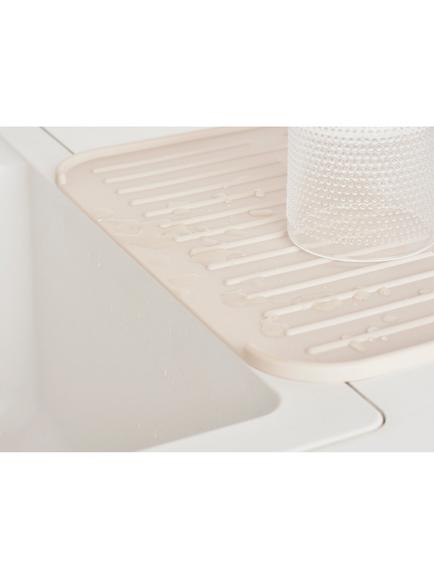 Brabantia SinkSide Silicone Dish Drying Mat, Soft Beige - view 2, Soft Beige