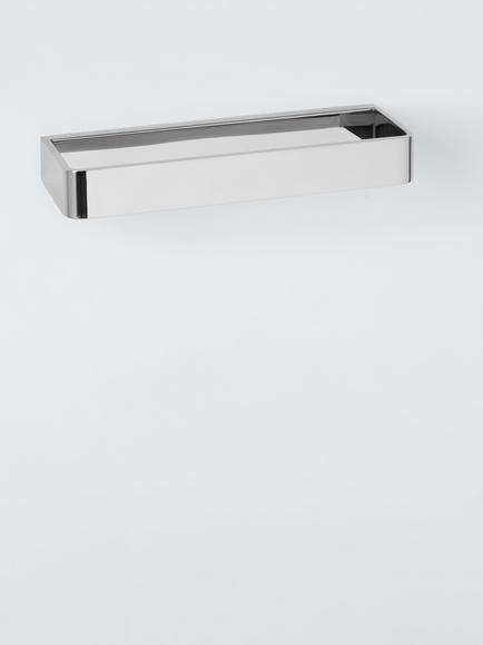 John Lewis Atlantis Single Towel Bar, W22cm, Chrome Effect - view 2, Chrome