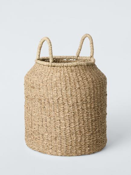 John Lewis Vase Seagrass Storage Basket, Natural, Natural