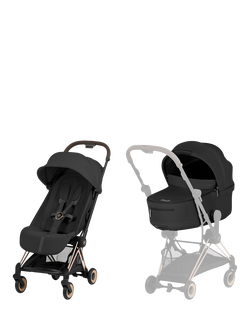 Cybex COYA Pushchair & Carrycot, Black, Black
