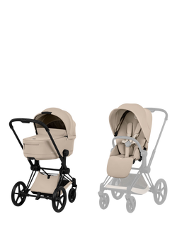 Cybex Priam Pushchair & Carrycot Bundle, Cozy Beige, Cozy Beige
