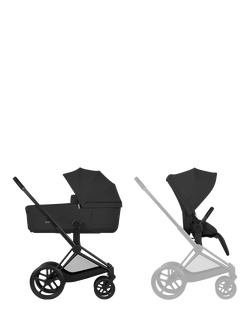 Cybex Priam Pushchair & Carrycot Bundle, Black - view 2, Black