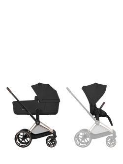 Cybex Priam Pushchair & Carrycot Bundle, Black - view 2, Black