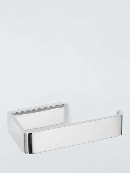 John Lewis Atlantis Wall Mounted Toilet Roll Holder, Chrome, Chrome