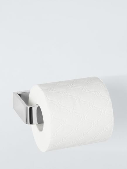 John Lewis Atlantis Wall Mounted Toilet Roll Holder, Chrome - view 2, Chrome