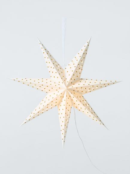 John Lewis LED Paper Star Light, Warm White, White