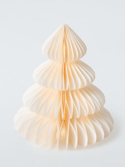 John Lewis LED Battery Operated Paper Tree Light, Warm White, White