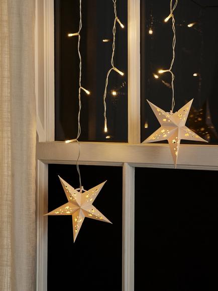 John Lewis LED Paper Star Window Lights, Warm White - view 2, Warm White