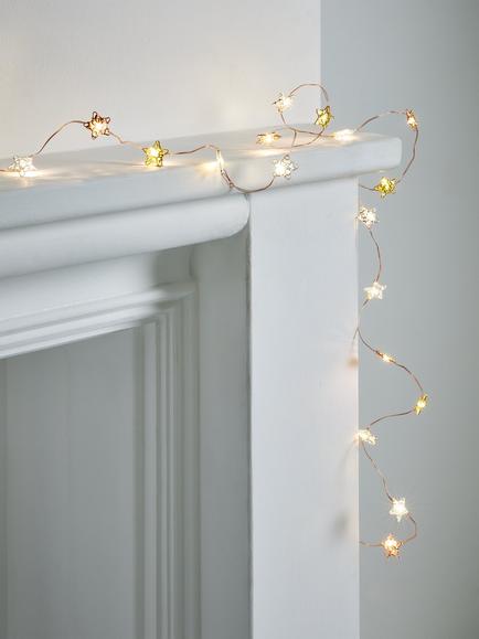 John Lewis 20 Battery Operated LED Star Lights, Warm White - view 2, Warm White
