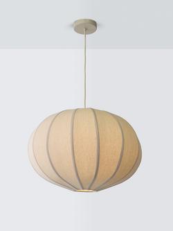 John Lewis Pumpkin Oversized Pendant Ceiling Light, Ivory, Ivory