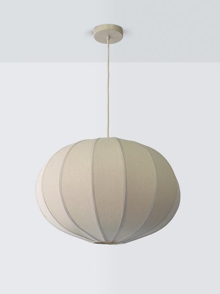 John Lewis Pumpkin Oversized Pendant Ceiling Light, Ivory - view 2, Ivory