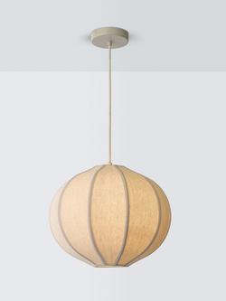 John Lewis Pumpkin Small Pendant Ceiling Light, Ivory, Ivory