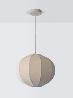 John Lewis Pumpkin Small Pendant Ceiling Light, Ivory - view 2, Ivory