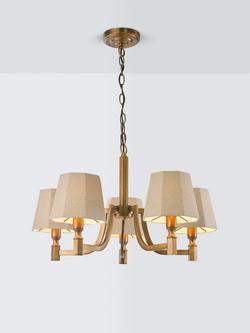 John Lewis Winchester 5 Arm Hexagon Ceiling Light, Oatmeal, Oatmeal