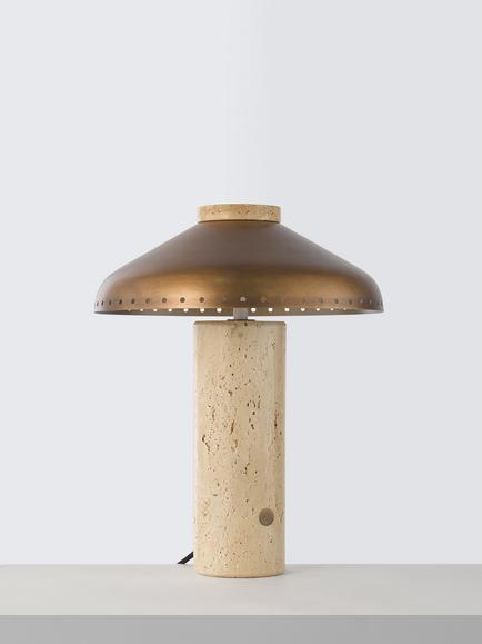 John Lewis Alvar Table Lamp, Travertine - view 2, Travertine